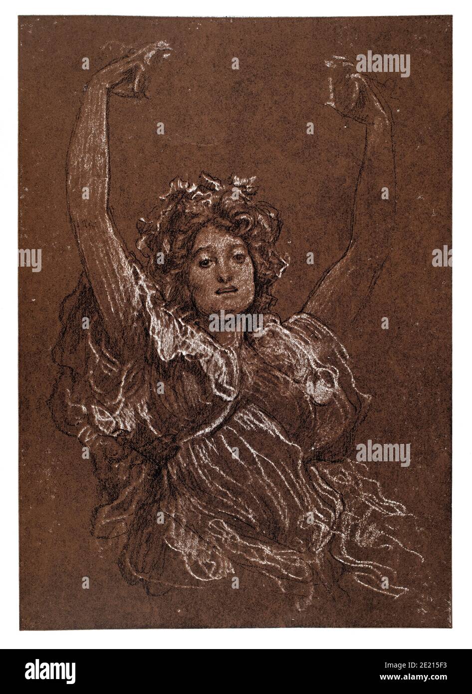 La dernière étude réalisée par Lord Leighton, illustration couleur demi-teinte, de 1897 The Studio an Illustrated Magazine of Fine and Applied Art Banque D'Images