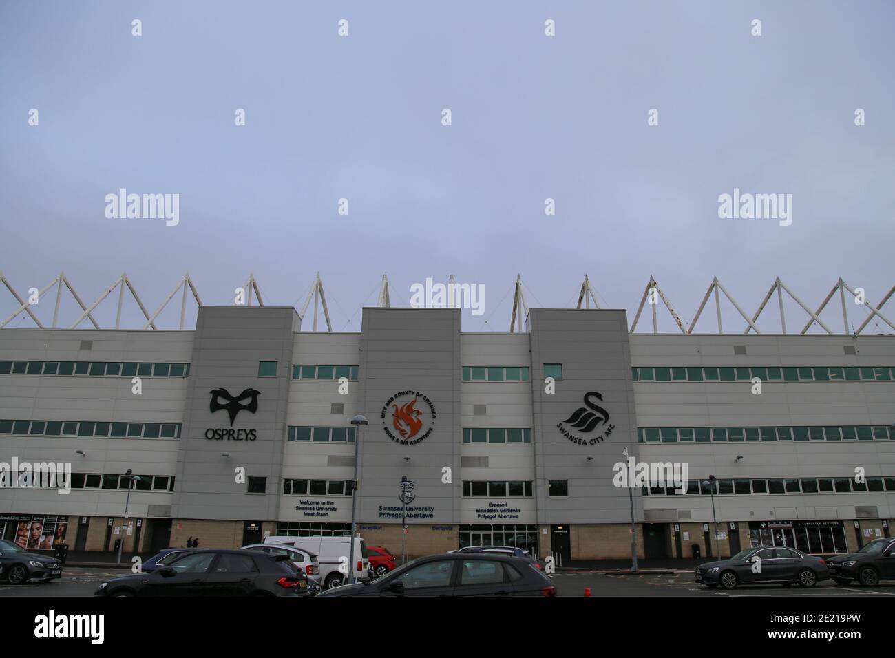 À l'extérieur du Liberty Stadium, stade du Swansea City FC et de l'Osprey RFC, pendant le confinement. Kara Thomas/SPP crédit: SPP Sport presse photo. /Alamy Live News Banque D'Images