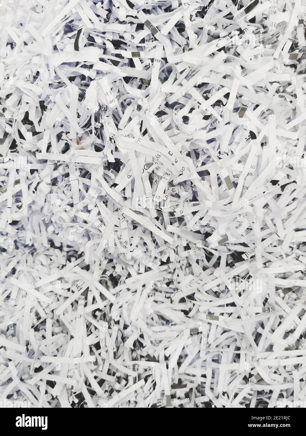 Documents déchiquetés destinés au recyclage Banque D'Images