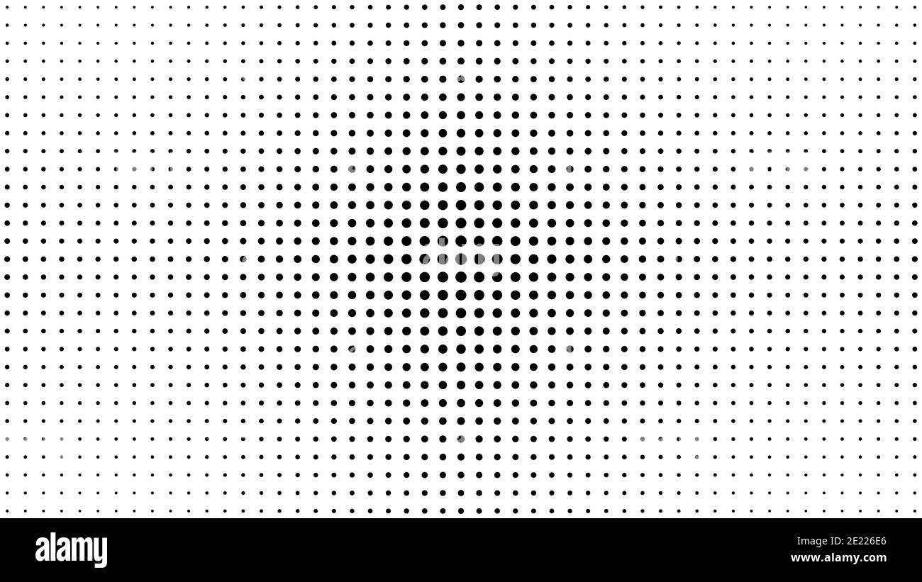 Arrière-plan noir et blanc demi-ton arrière-plan pointillé texture de superposition Pop-art Banque D'Images