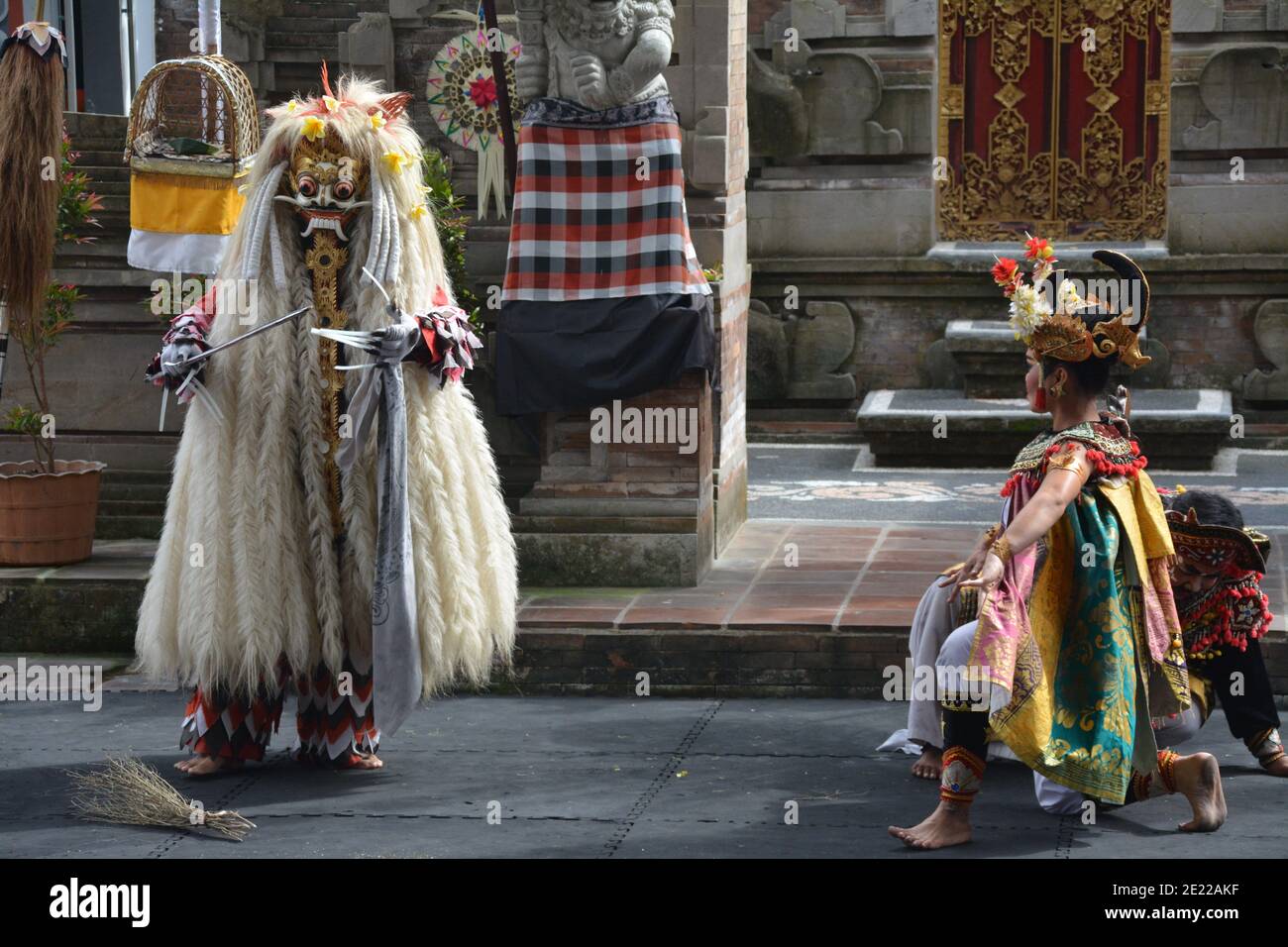 Les habitants de Bali Barong, mythique