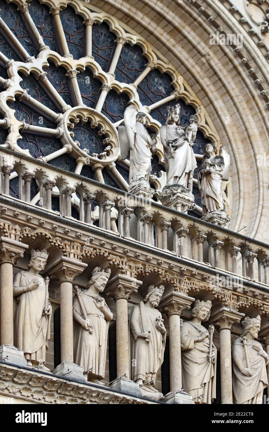 Cathédrale notre Dame, Paris 8 Banque D'Images