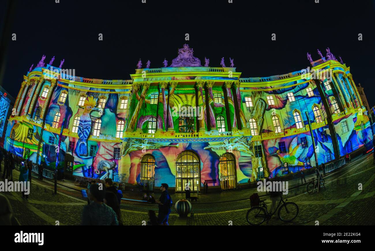 Festival des lumières, Alte Bibliothek - Juristische Fakultaet, Bebelplatz, Mitte, Berlin, Allemagne Banque D'Images