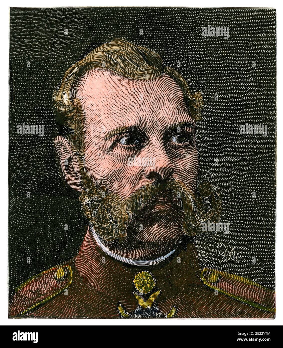 Alexandre II, empereur de Russie. Coupe de bois de couleur main Banque D'Images