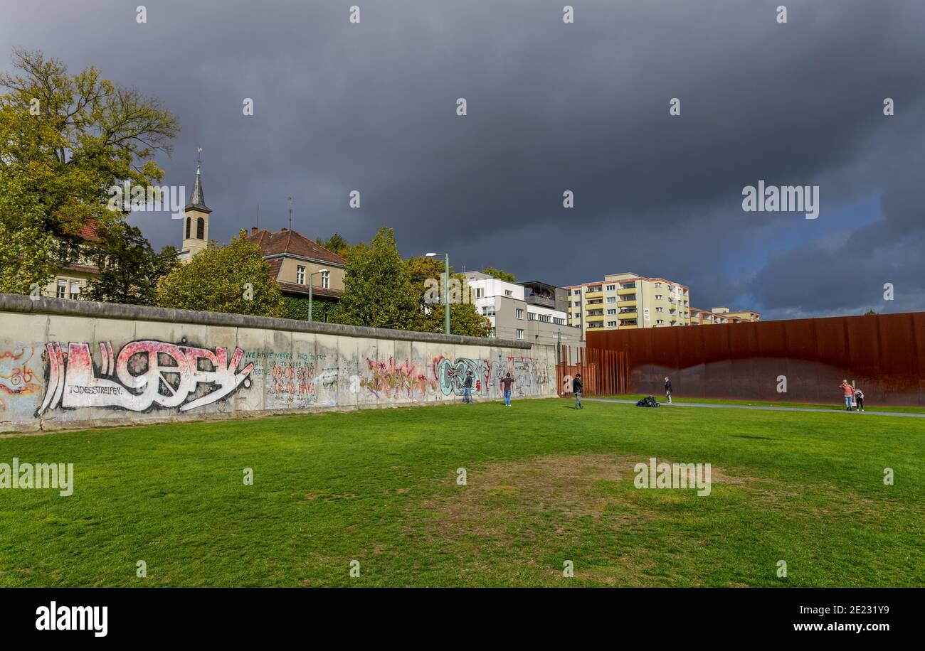 Gedenkstaette Berliner Mauer, Bernauer Strasse, Mitte, Berlin, Deutschland Banque D'Images