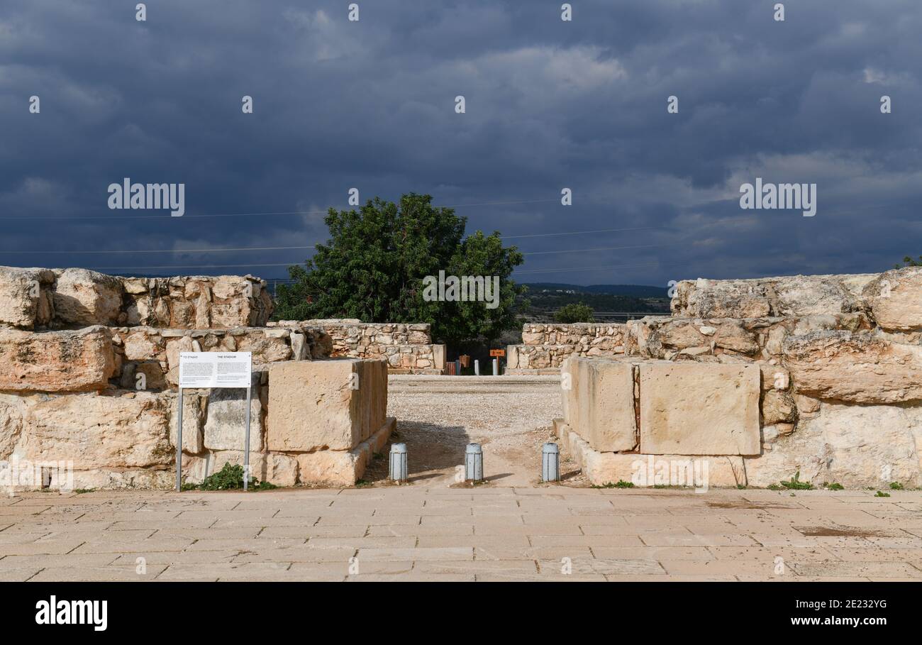 Stadion Rennbahn, Ausgrabungsstaette, Kourion, Zypern Banque D'Images