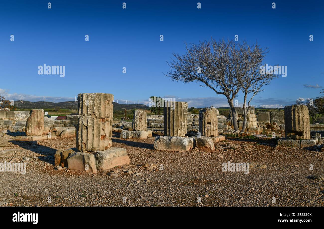 Aphrodite-Heiligtum Ausgrabungsstaette Alt-Paphos,, Kouklia, Zypern Banque D'Images