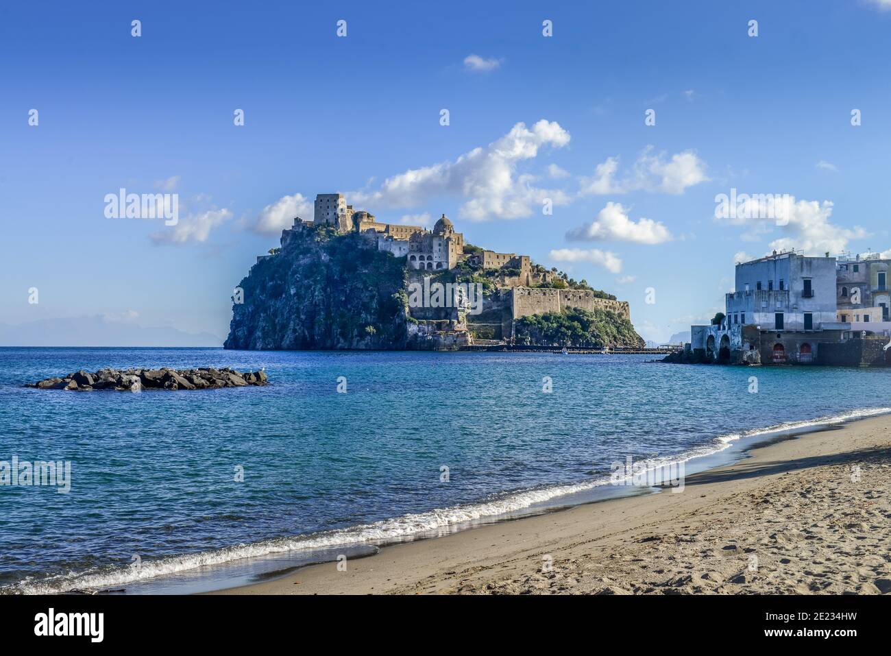 Aragonerburg Castello Aragonese, Insel Ischia, Italien Banque D'Images