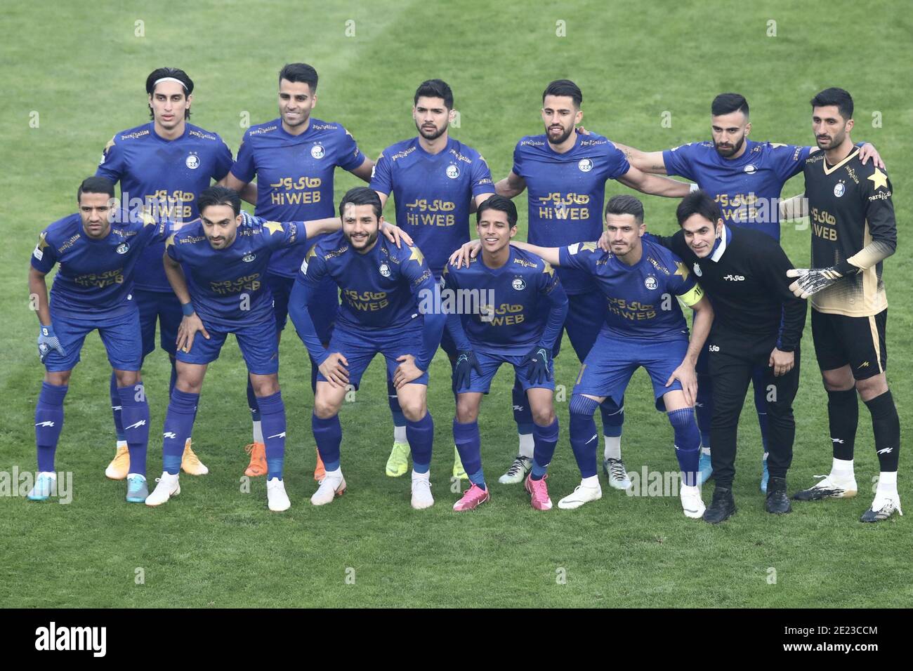 Téhéran, Iran. 11 janvier 2021. Équipe Estefhlal pendant la Ligue Pro du Golfe Persique 2020/21 entre Estefhlal et Perspalis au stade Azadi à Téhéran, en Iran. Alireza Zeinali/SPP crédit: SPP Sport presse photo. /Alamy Live News Banque D'Images