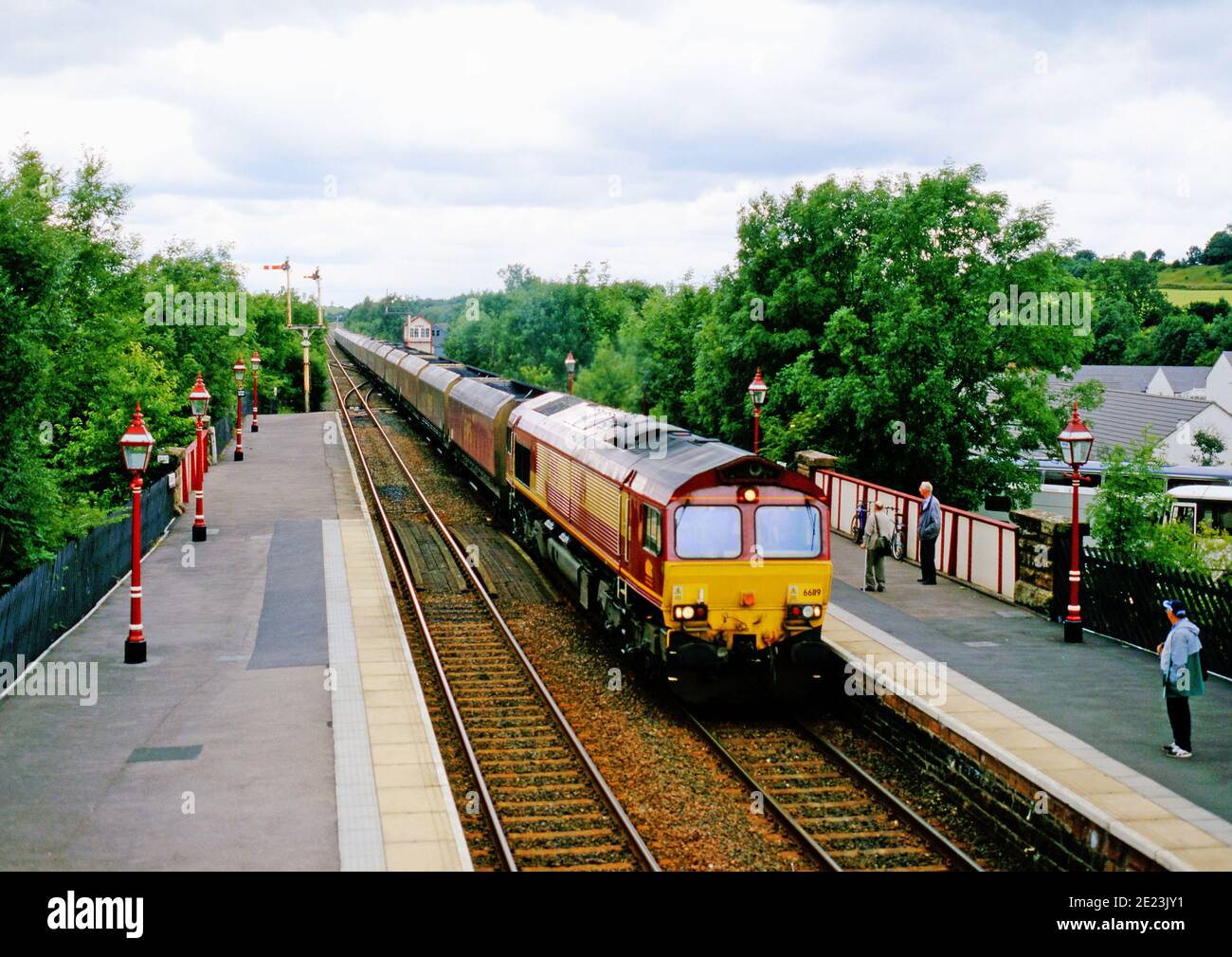 Classe 66119 à Appleby dans Westmorland, installez-vous à Carlisle Railway, en Angleterre Banque D'Images