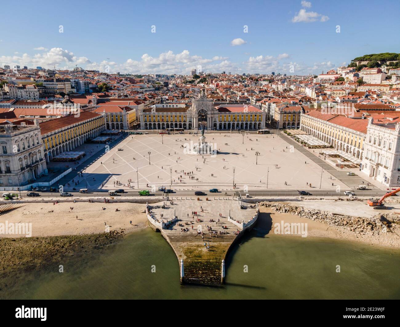 La place du Commerce au centre de Lisbonne appelée Praca do Comercio, Portugal Banque D'Images