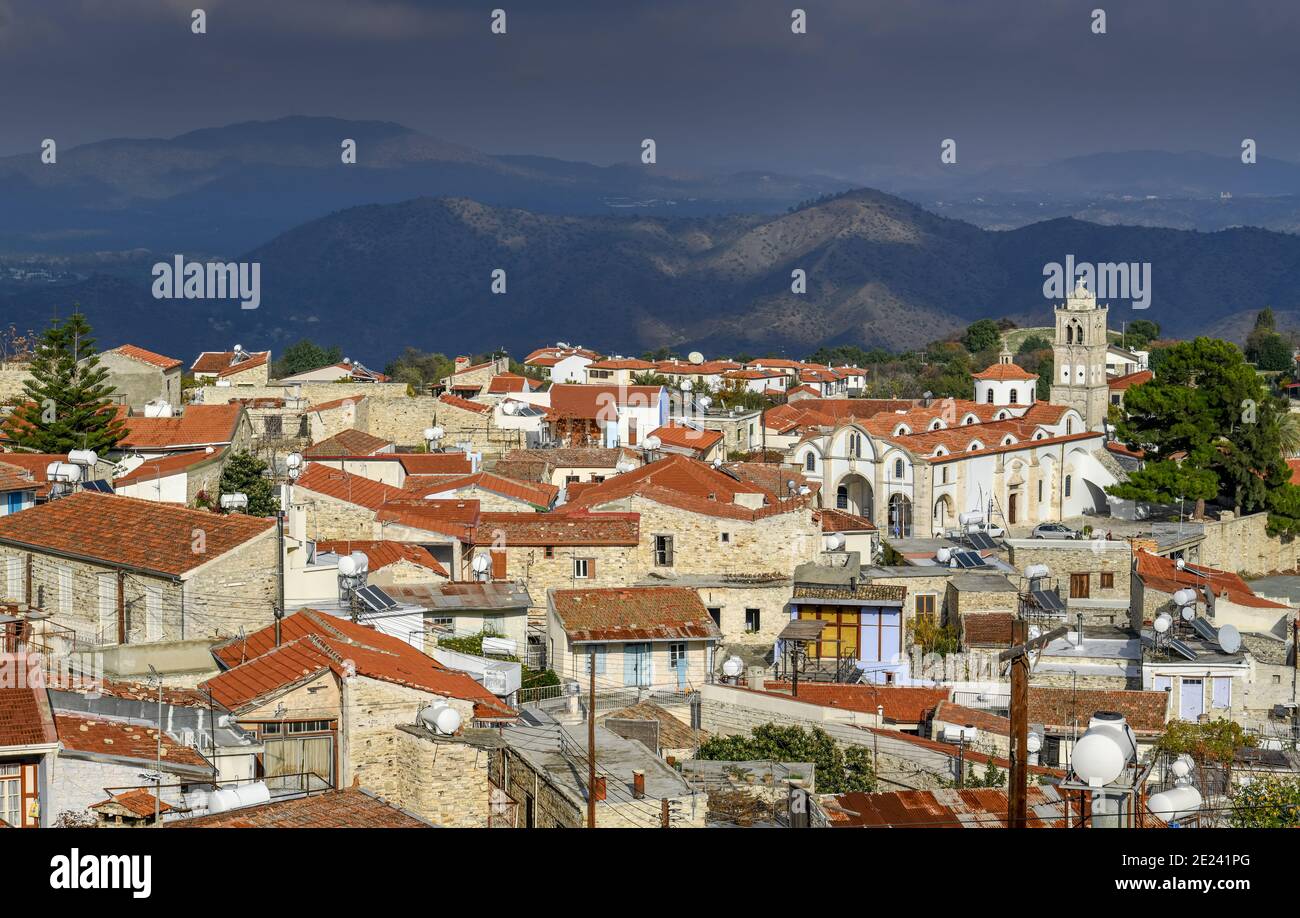 Bergdorf Pano Lefkara, Republik Zypern Banque D'Images