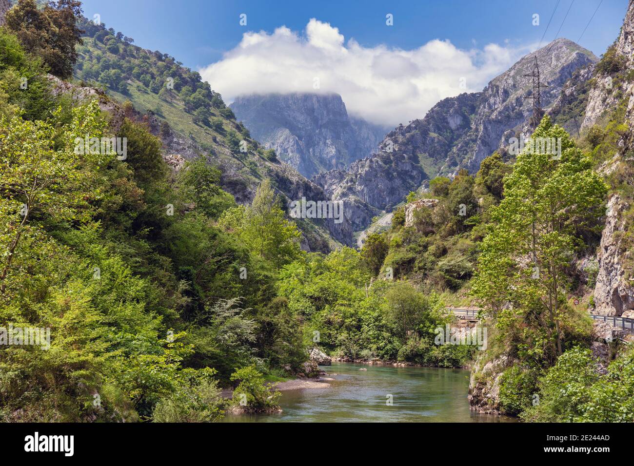 Paysage de montagne typique, Asturies, Espagne. Banque D'Images