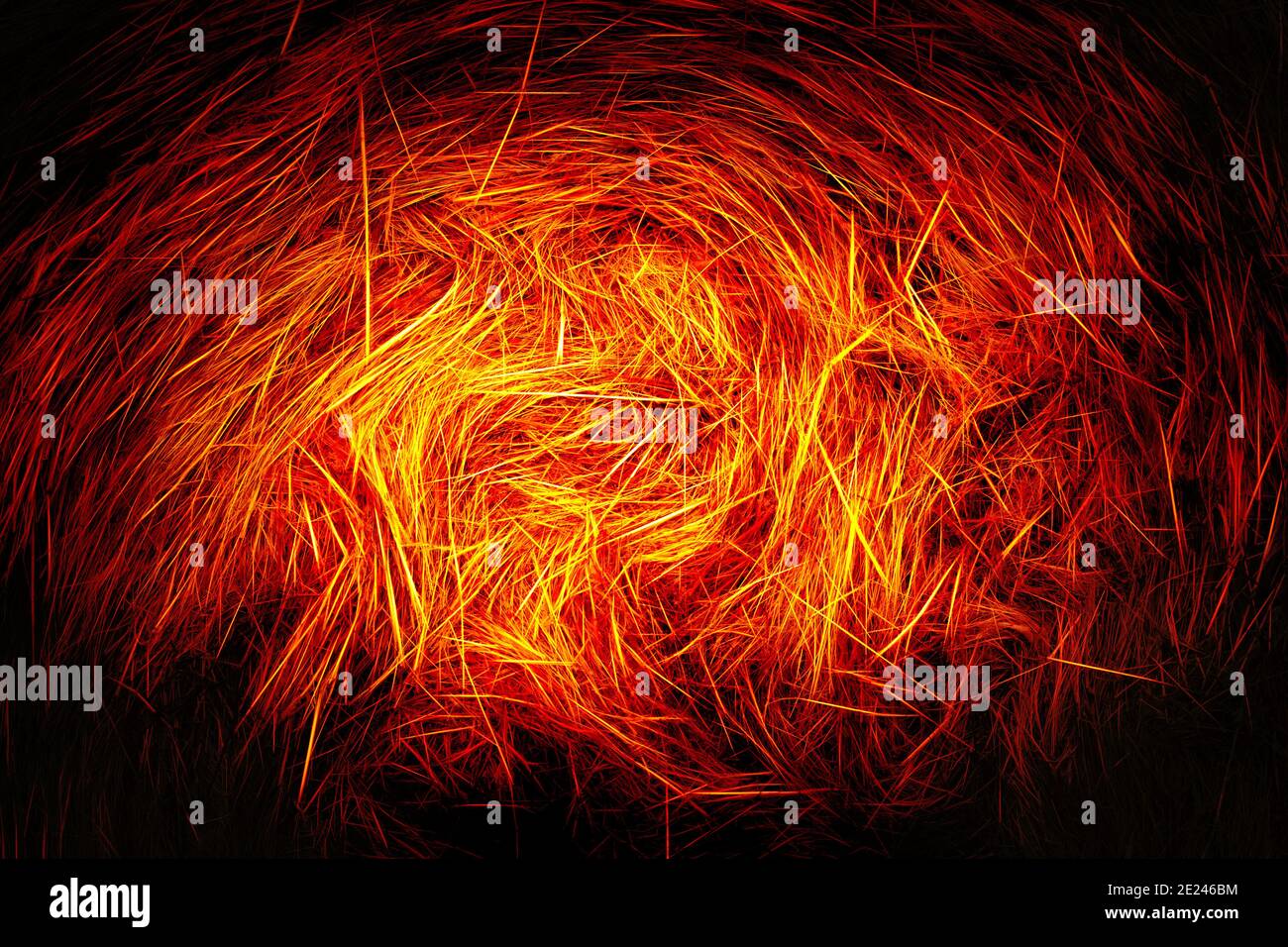 arrière-plan de l'espace abstrait. Le cœur rouge-chaud de la planète. Banque D'Images