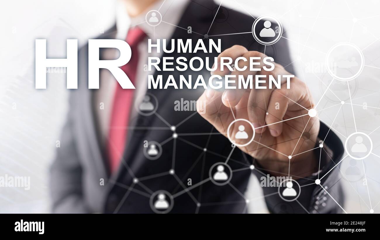 La gestion des ressources humaines, RH, Team Building et de recrutement concept sur arrière-plan flou Banque D'Images