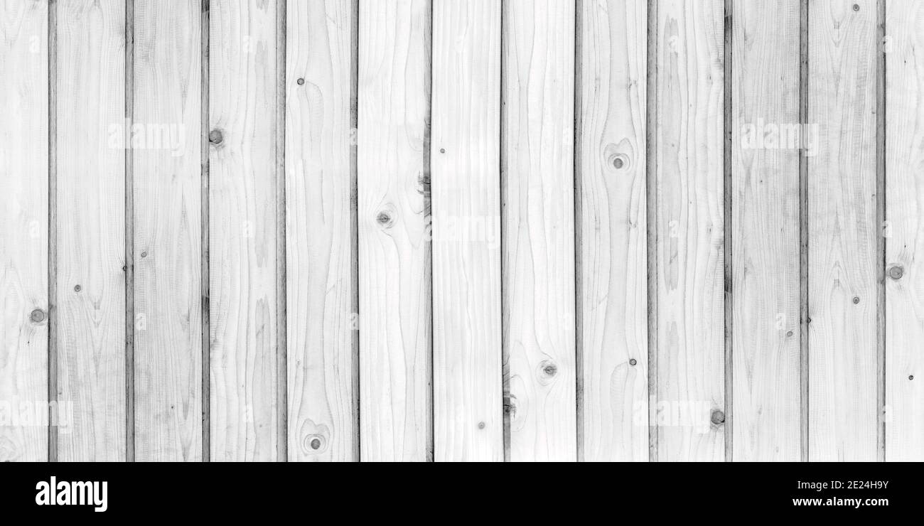 Intérieur naturel panoramique panneau mural en bois blanc ancien. Texture de planche en bois blanc pour l'arrière-plan. Banque D'Images