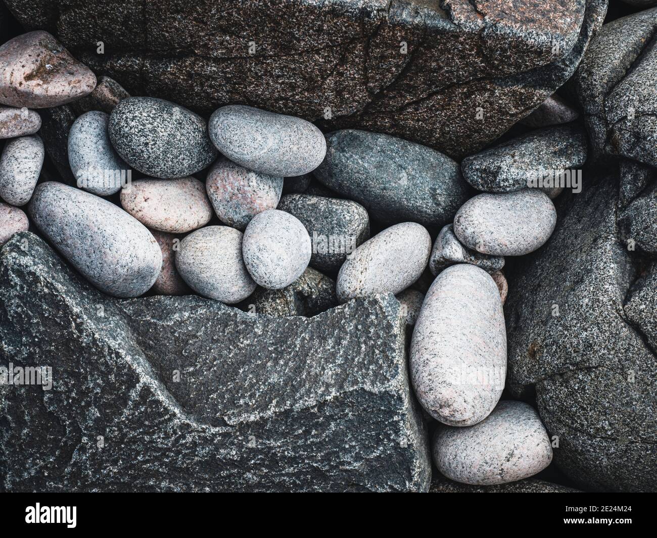 High angle view of Pebbles Banque D'Images