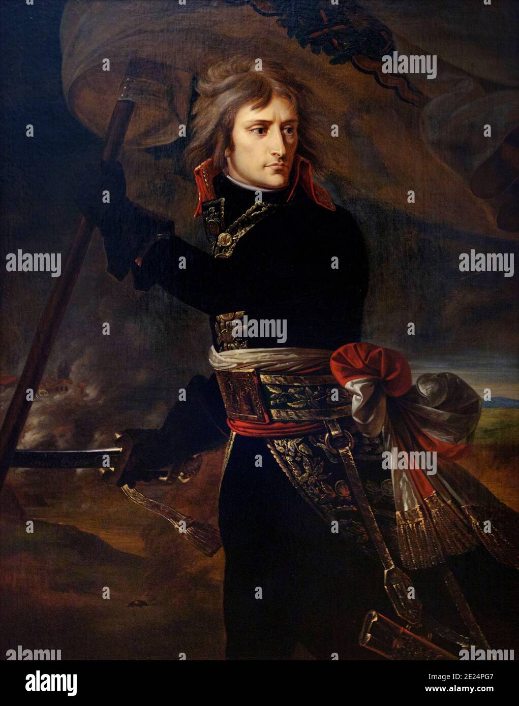 Le Général Bonaparte au pont d'Arcole, le 17 novembre 1796 de Antoine