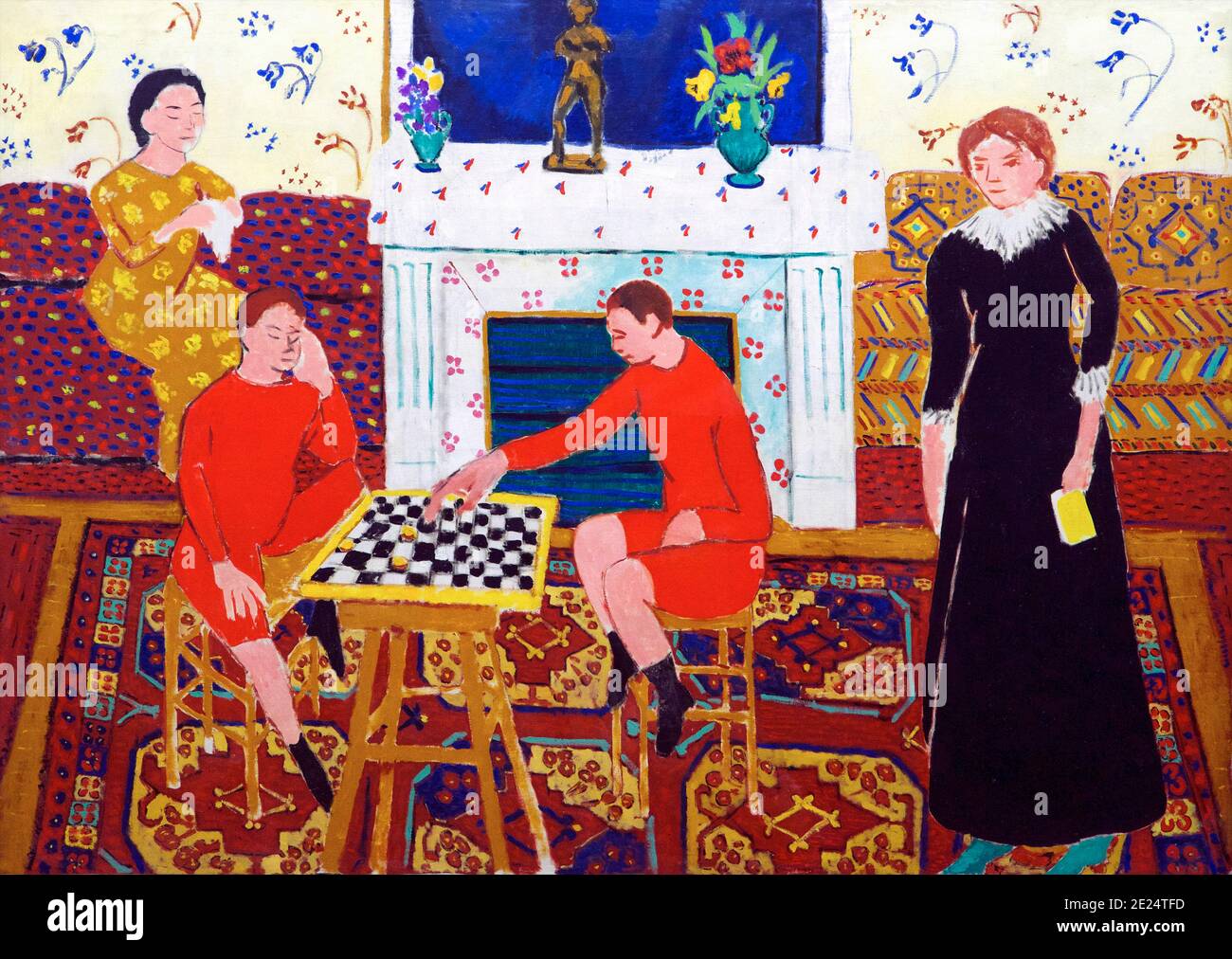 La famille du peintre, Henri Matisse, 1911, Musée de l'Ermitage, Saint-Pétersbourg, Russie Banque D'Images