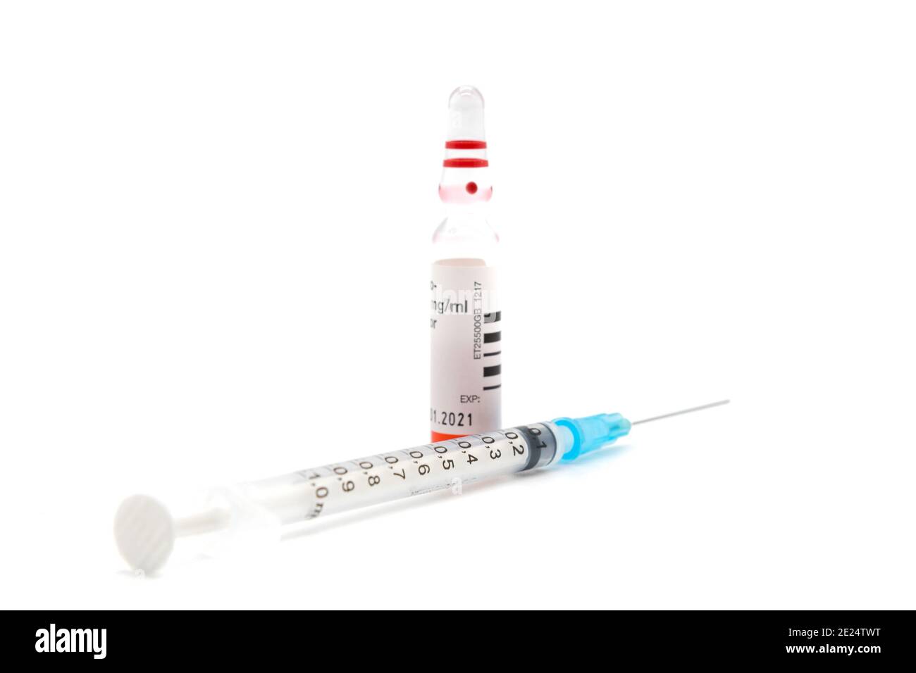 Seringue et aiguille médicales pour l'injection hypodermique les seringues  et les aiguilles ne sont pas fermées. La seringue est le point central  Photo Stock - Alamy