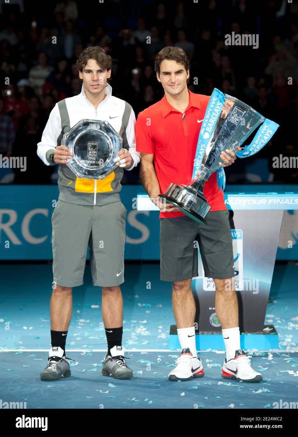 Roger Federer et Rafael Nadal Banque D'Images