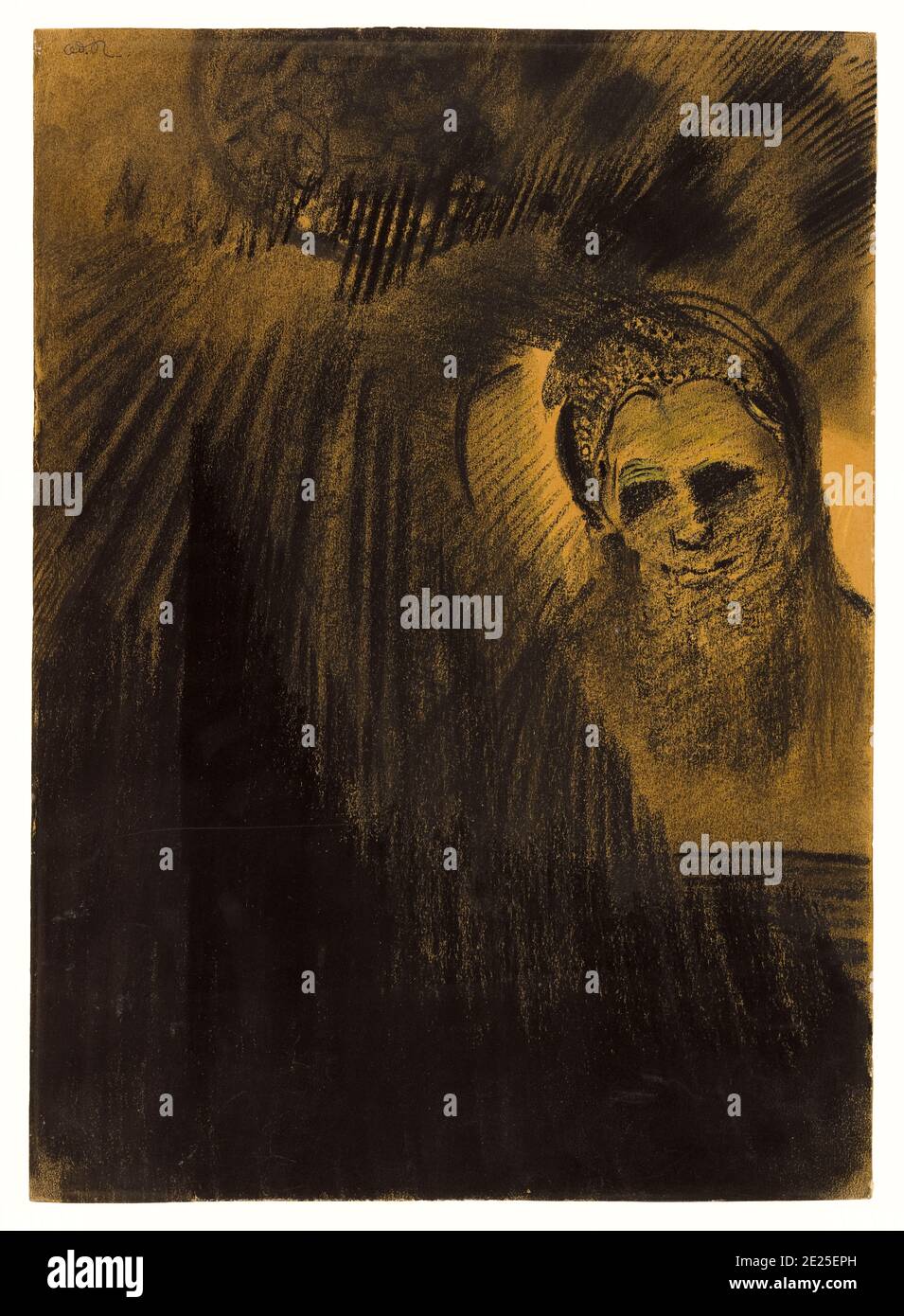 Odilon Redon, dessin, Appartion, 1880-1890 Banque D'Images