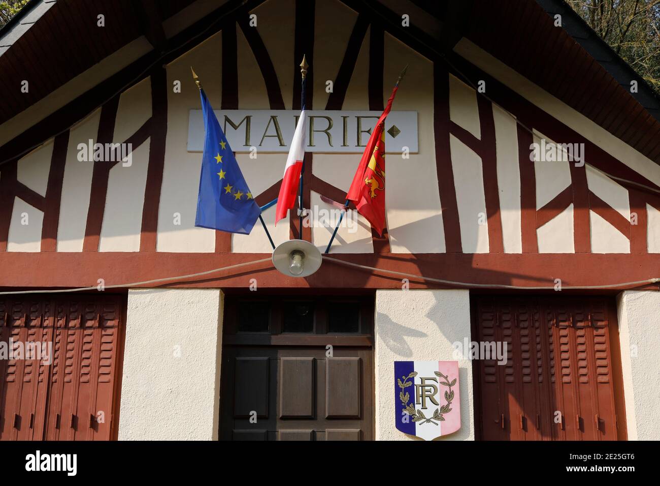 Hôtel de village, Champignolles, France Banque D'Images