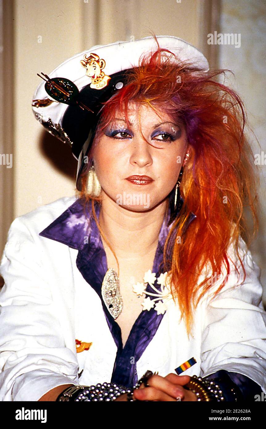 Cyndi Lauper 1985 crédit: Ralph Dominguez/MediaPunch Banque D'Images