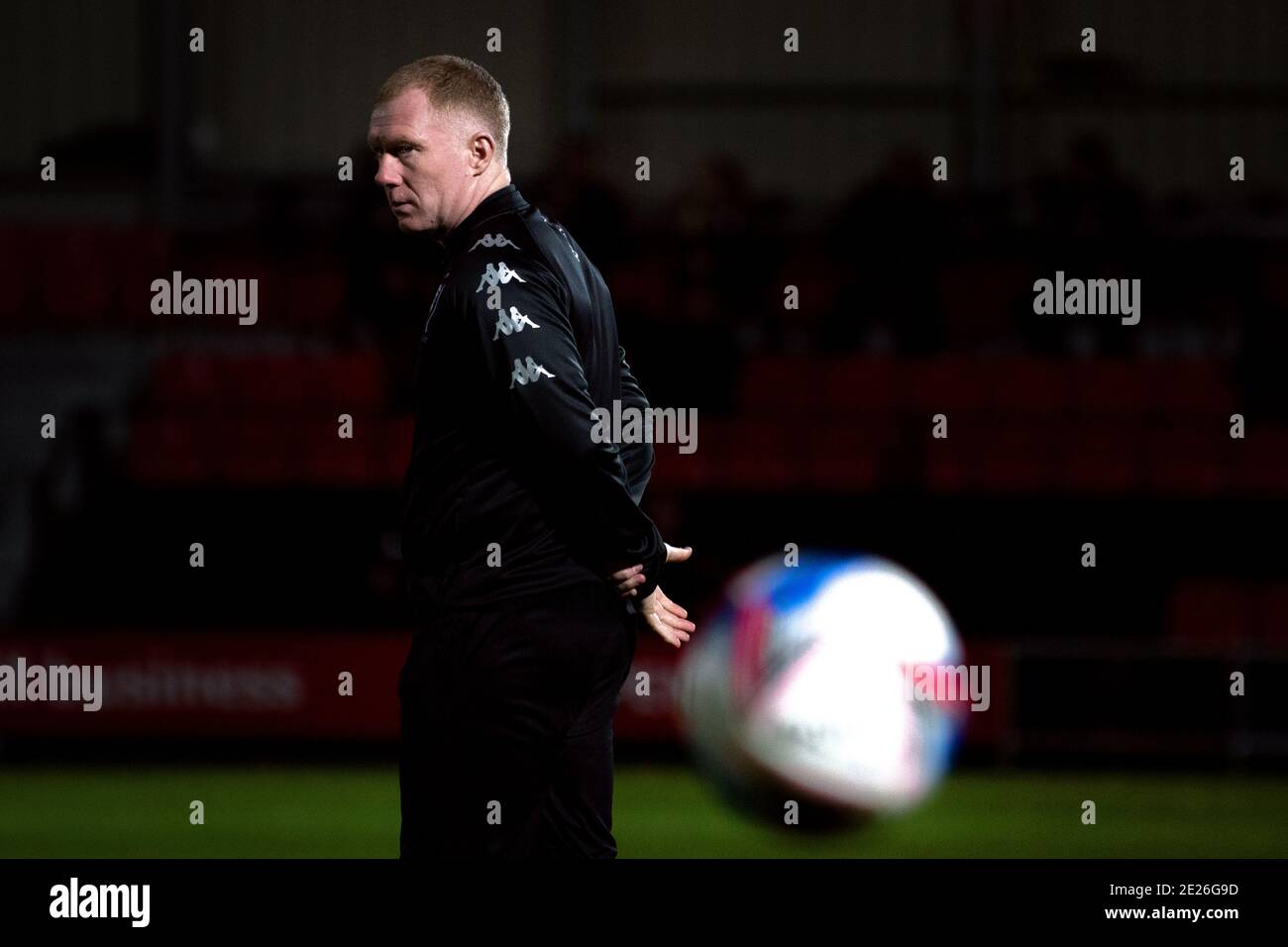 Paul Scholes, responsable FC de Caretaker Salford City. Stade Peninsula. 19/10/20. Banque D'Images