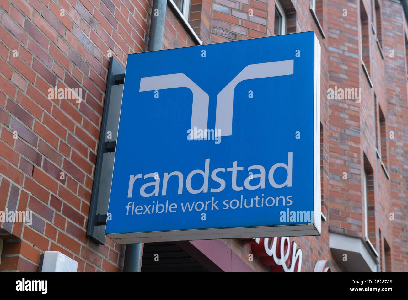 Schild Randstad, Oranienburg, Landkreis Oberhavel, Brandebourg, Allemagne Banque D'Images