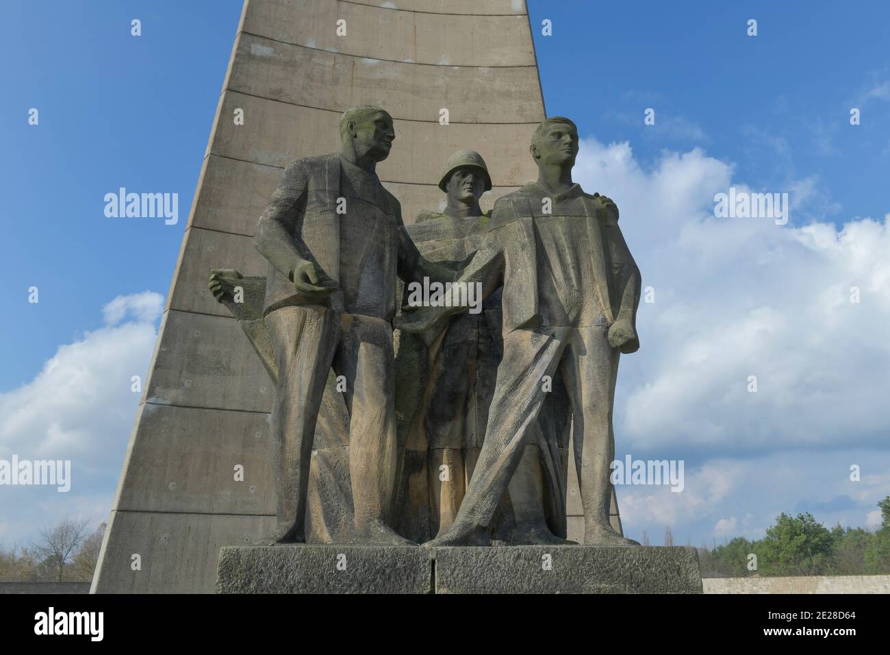 Plastikgruppe 'Befreiung' von Rene Graetz, nationale Mahn und Gedenkstätte der DDR von 1961, Gedenkstätte und Museum Konzentrationslager Sachsenhausen Banque D'Images