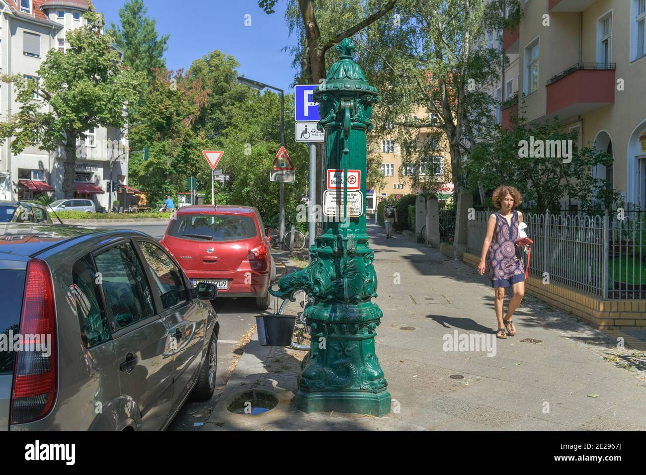 Wasserpumpe, Stubenrauchstraße, Friedenau, Tempelhof-Schöneberg, Berlin, Allemagne Banque D'Images