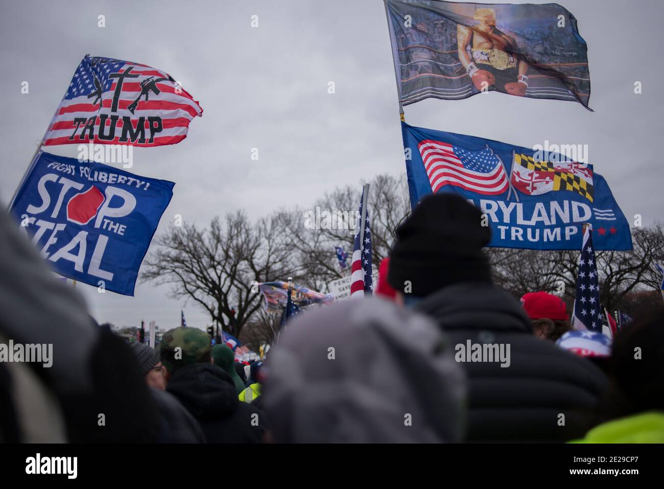 Save America Rally, quelques instants avant le début de la manifestation au Capitole. Washington DC États-Unis Banque D'Images