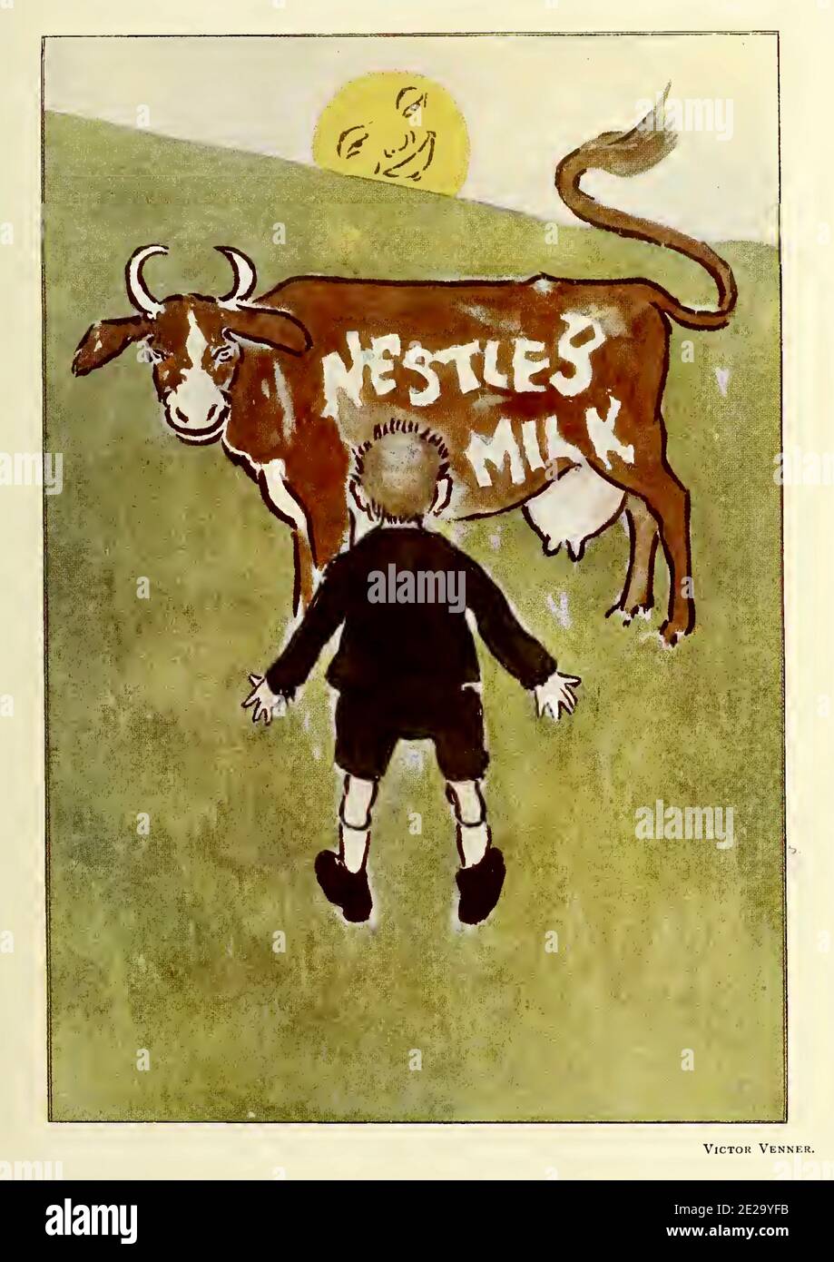 Affiche Nestlé vintage - 1898 Banque D'Images