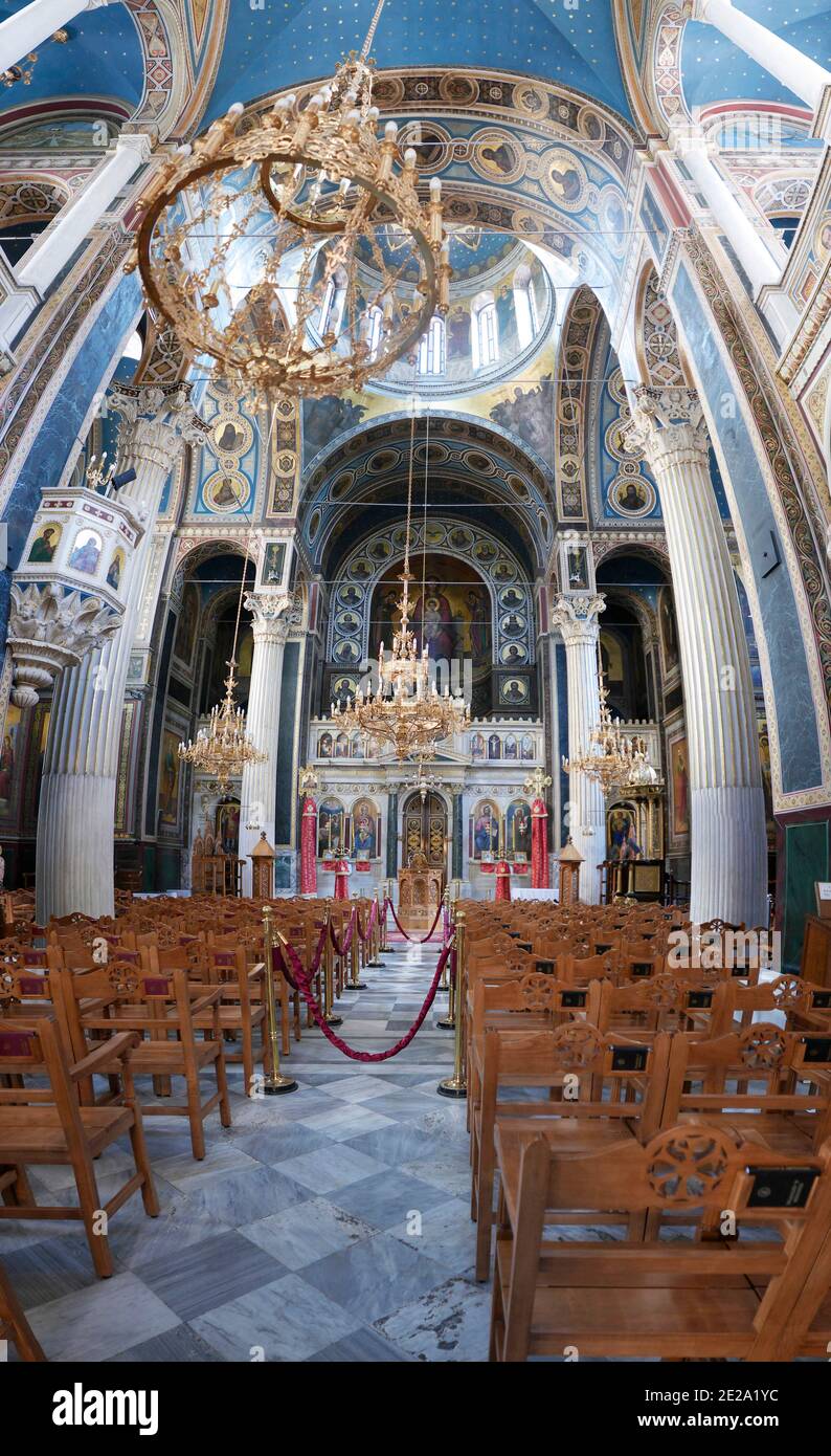 Grèce intérieur de l'église orthodoxe d'Athènes Banque D'Images