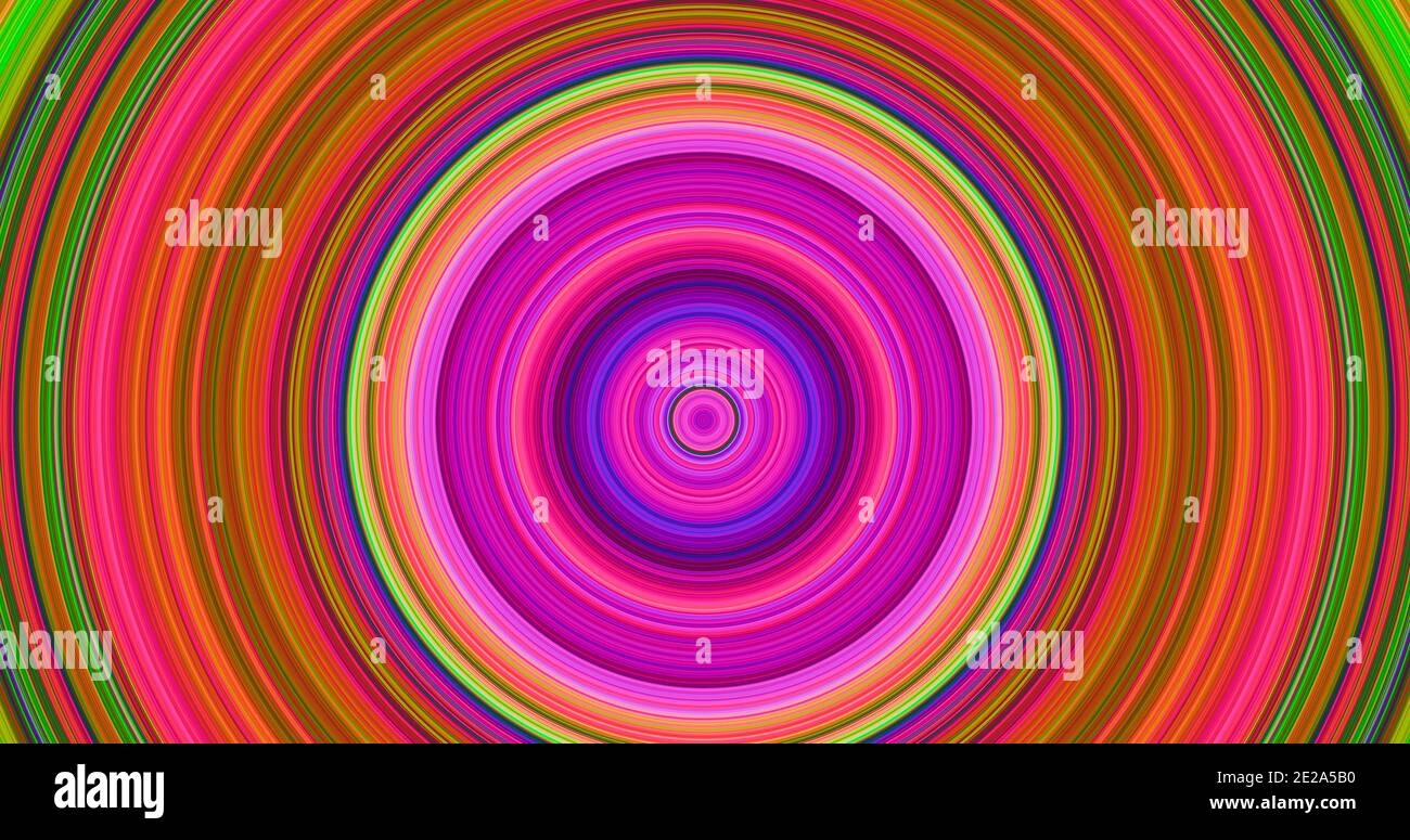 Motif d'arrière-plan dégradé arc-en-ciel à cercle radial, illustration abstraite. Banque D'Images