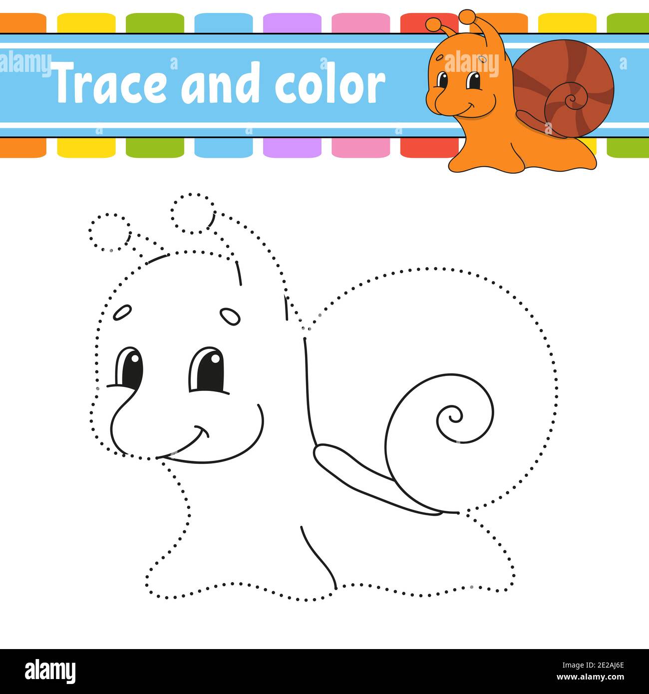 trac-et-couleur-mollusque-d-escargot-page-de-coloriage-pour-enfants
