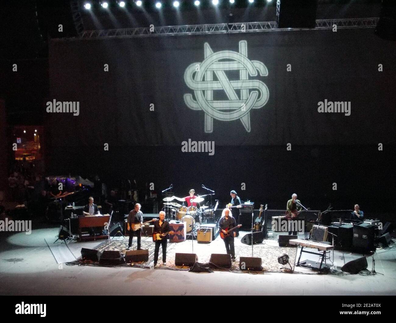 David Crosby, Stephen Stills et Graham Nash en concert à l'Auditorium de Rome, le 13 juillet 2013 Banque D'Images