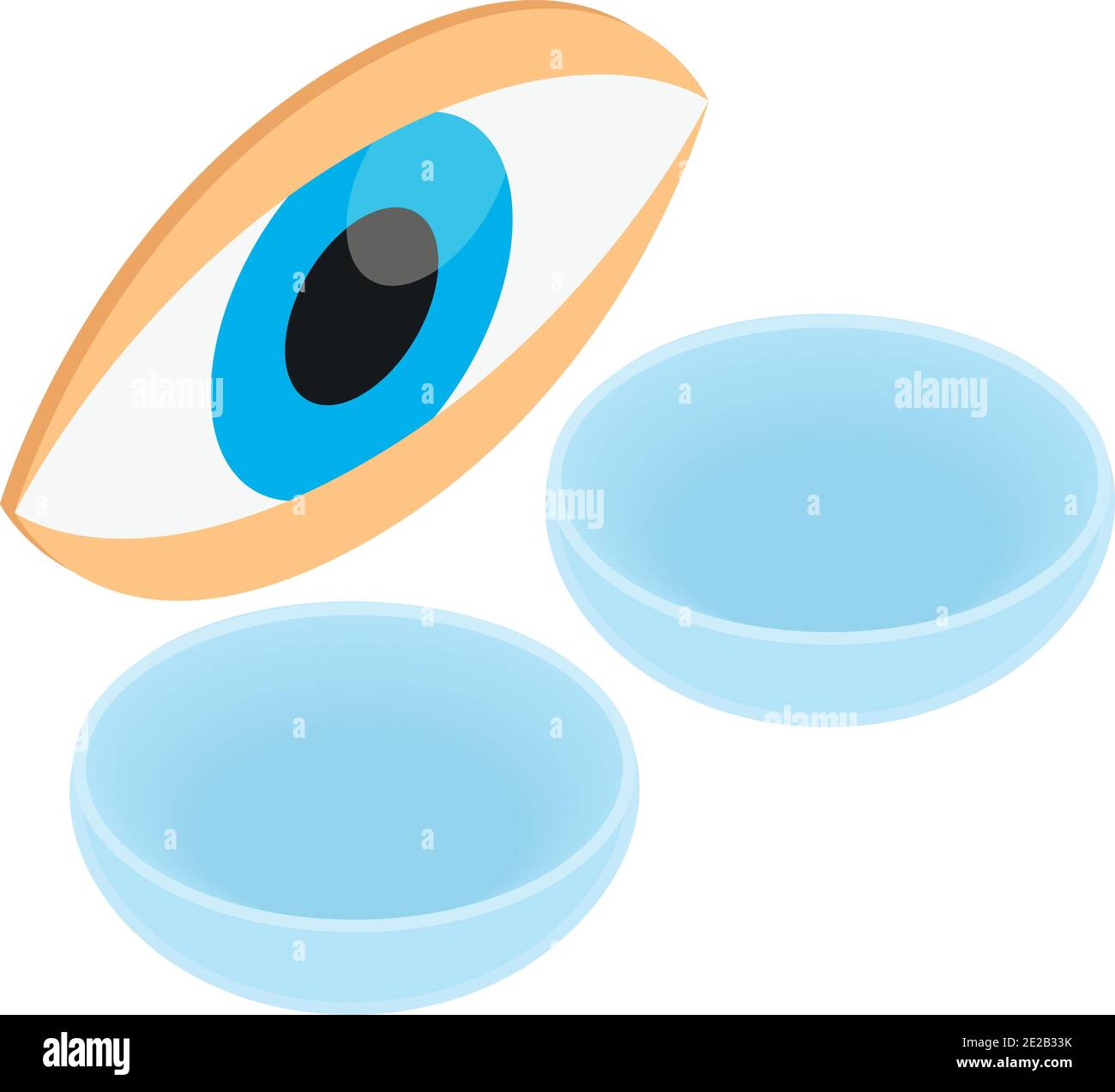 Icône de soins oculaires. Illustration isométrique de l'icône de vecteur de soins oculaires pour la toile Illustration de Vecteur