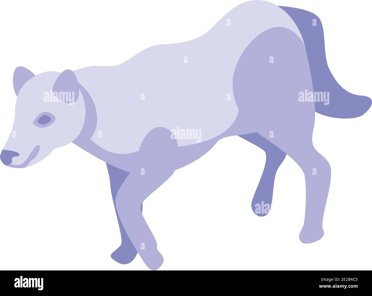 Icône de loup nordique. Icône isométrique de vecteur de loup nordique pour la conception de sites Web isolée sur fond blanc Illustration de Vecteur