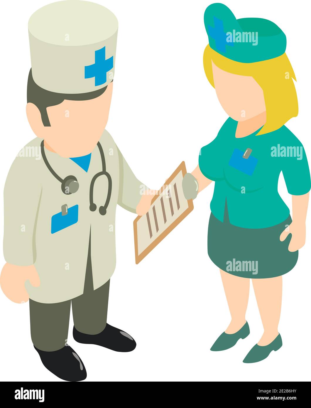 Icône du personnel médical. Illustration isométrique de l'icône vecteur du personnel médical pour le Web Illustration de Vecteur