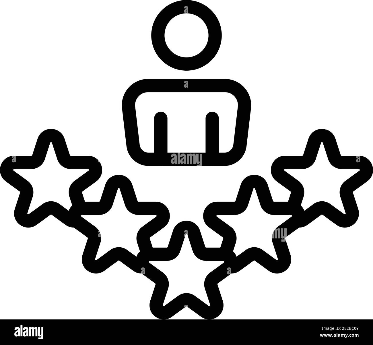 Icône de crédibilité de star. Icône vectorielle de vecteur de crédibilité d'étoile pour la conception de sites Web isolée sur fond blanc Illustration de Vecteur