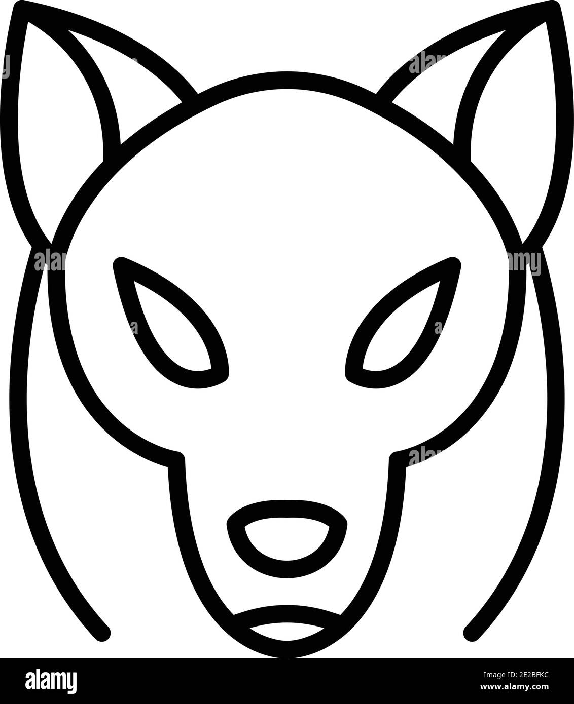 Icône de loup tribal. Icône vectorielle de vecteur de loup tribal pour la conception de sites Web isolée sur fond blanc Illustration de Vecteur