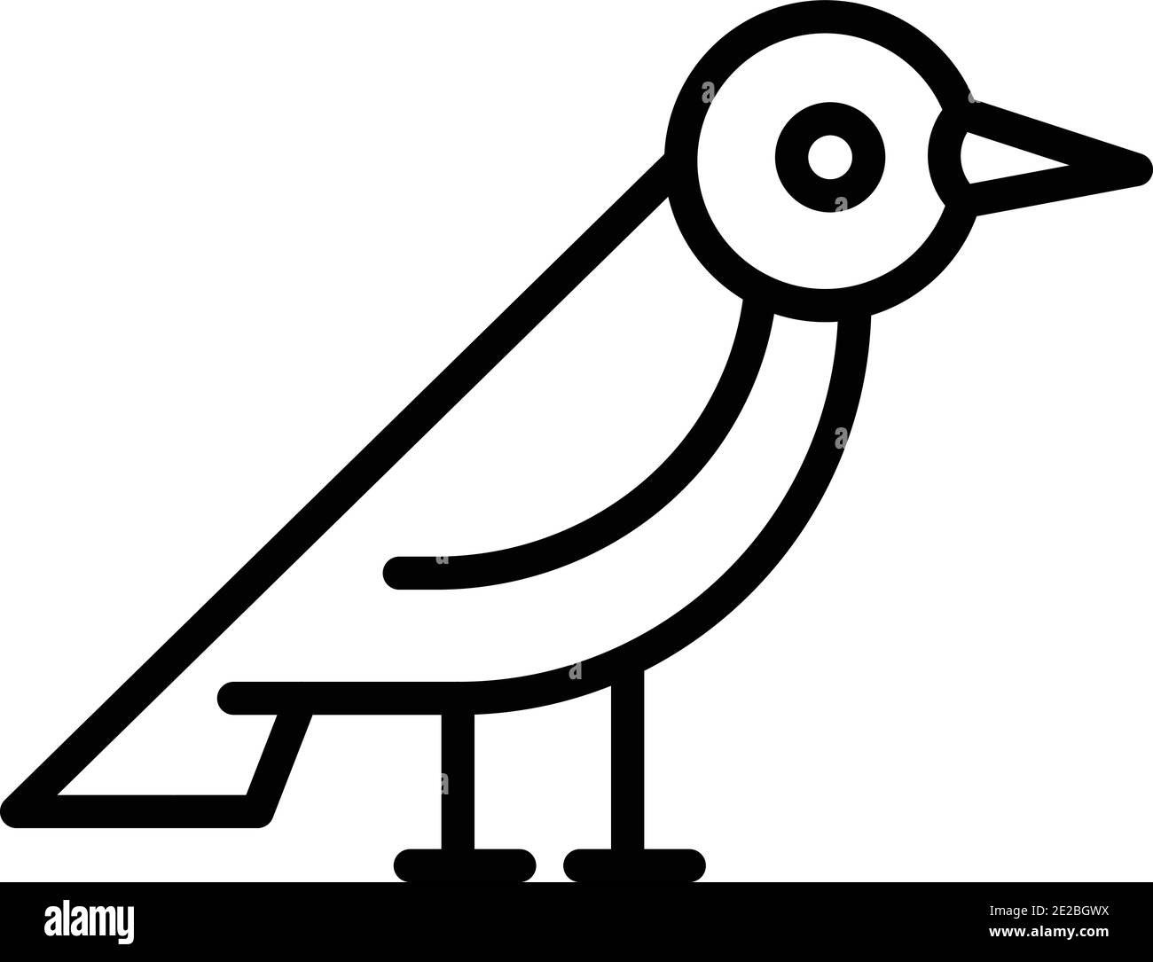Icône représentant un oiseau de pic. Outline woodpecker birdie vector icône pour la conception de sites Web isolé sur fond blanc Illustration de Vecteur