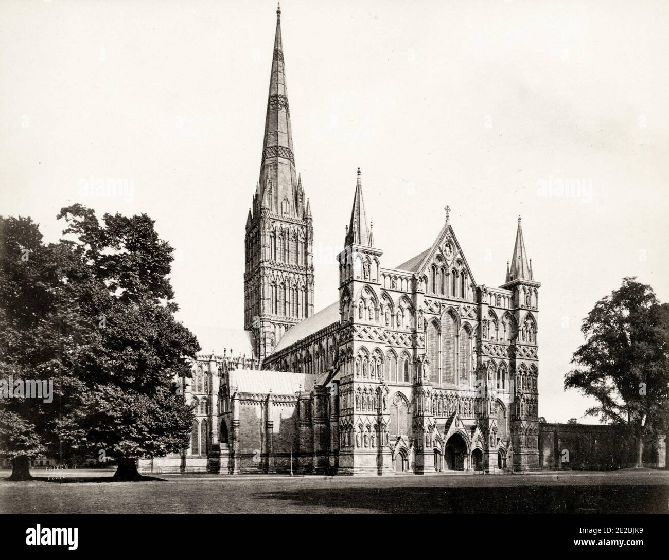 Photographie d'époque du XIXe siècle, religion d'Angleterre, église : Cathédrale de Salisbury Banque D'Images