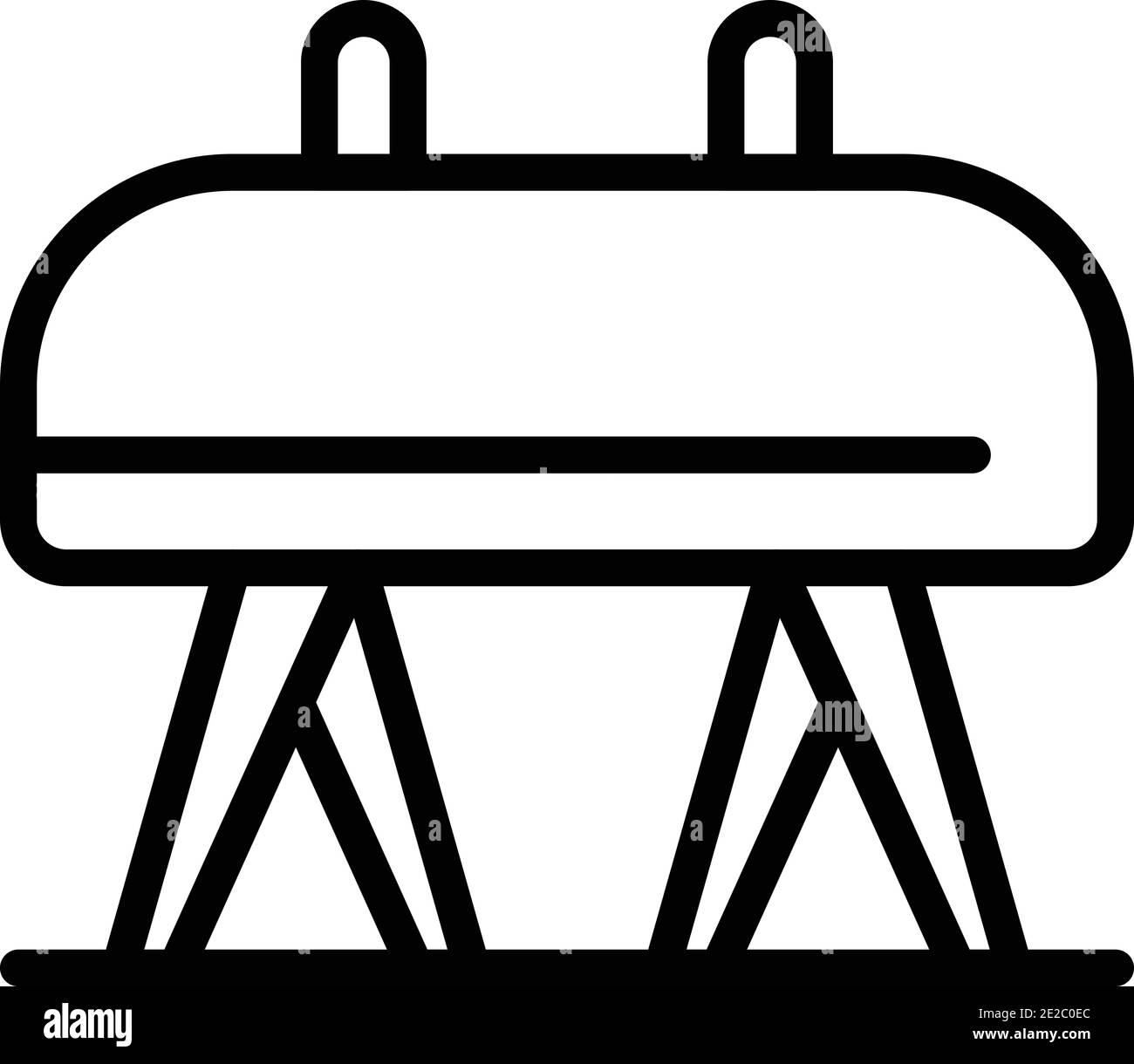 Icône cheval de saut. Outline vaulting cheval vecteur icône pour la conception de Web isolé sur fond blanc Illustration de Vecteur