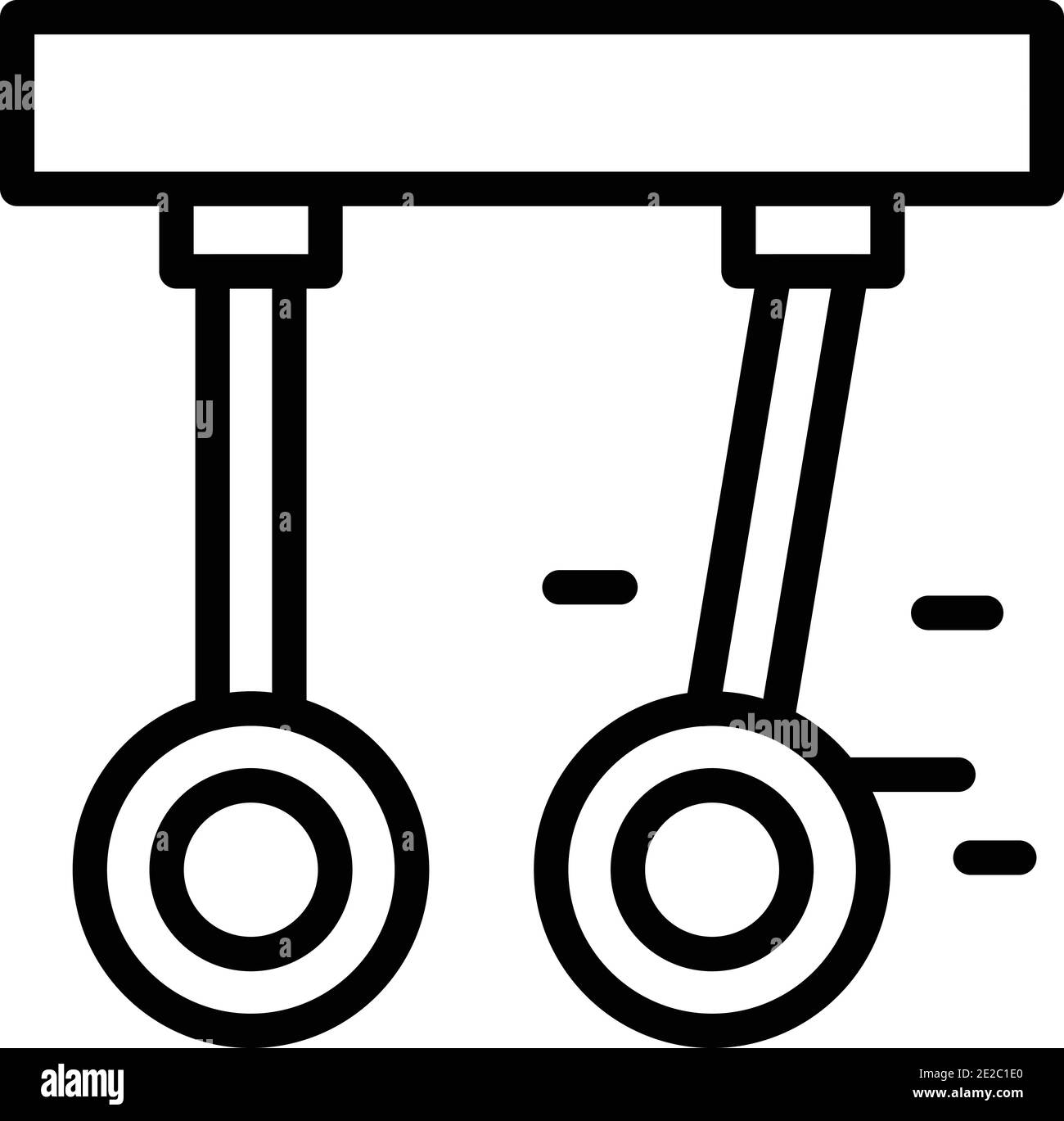 Icône anneaux de gymnastique. Contour des anneaux de gymnastique icône de vecteur pour la conception de Web isolée sur fond blanc Illustration de Vecteur