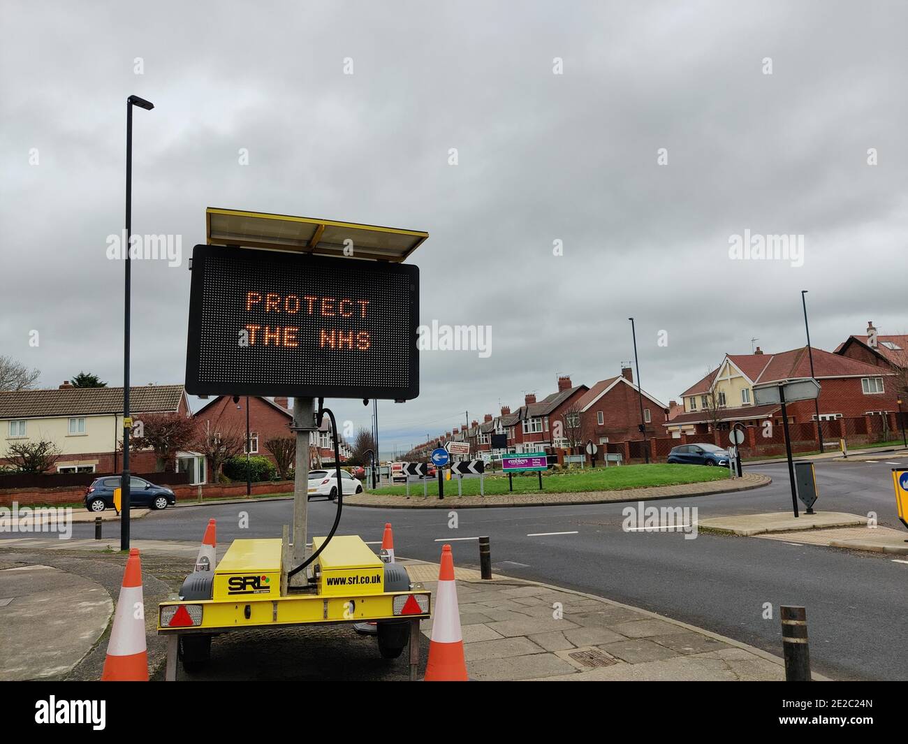 Whitley Bay en confinement janvier 2021 Banque D'Images