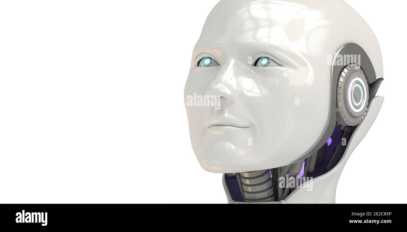 Illustration des concepts de la science, de la technologie et de l'intelligence artificielle. Banque D'Images