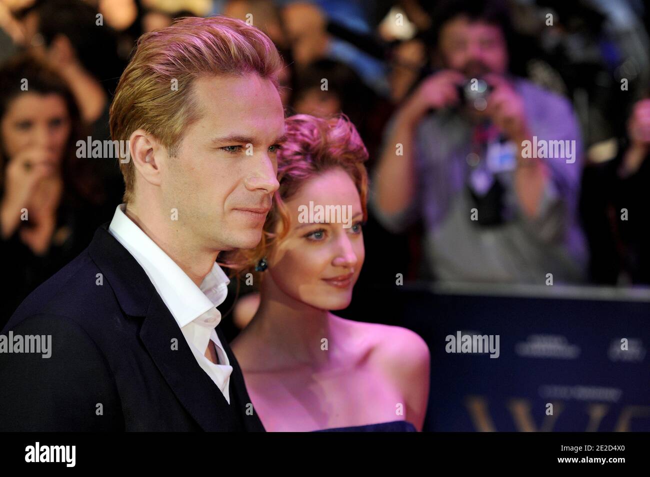 James d'Arcy et Andrea Riseborough assistent à la projection « W.E. » pour le festival du film BFI, le 23 octobre 2011 à Londres, Royaume-Uni. Photo d'Aurore Marechal/ABACAPRESS.COM Banque D'Images